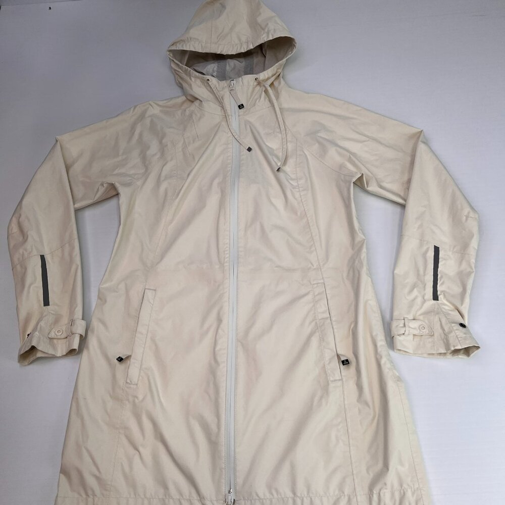 Prana Jacket Women Small Kylie Rain Zip Up Hood Pocket Vent Waterproof Coat Core